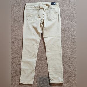 American Eagle Jegging Women Size 14 Regular Khaki Super Stretch